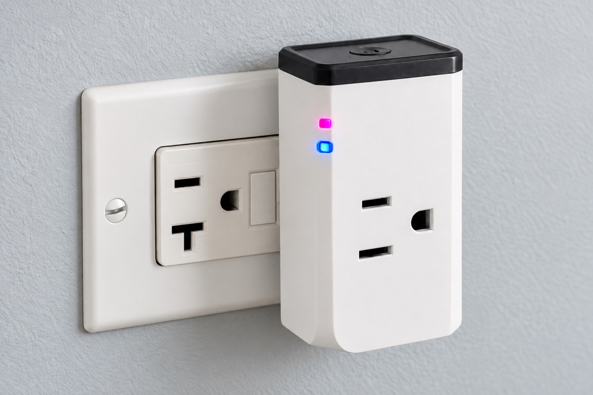 Hades smart plug device connected to an outlet